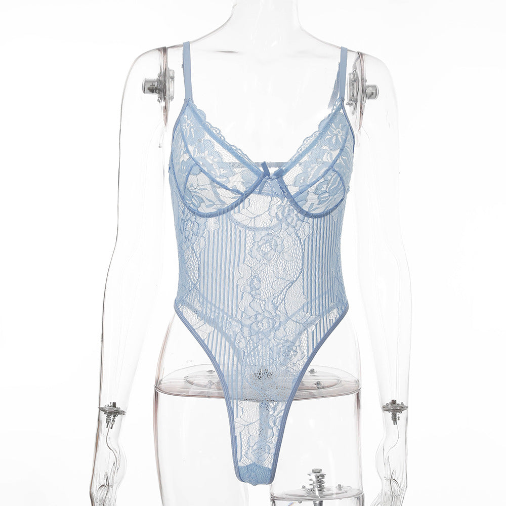 New second generation lace mesh stitching one-piece shapewear push-up women's one-piece