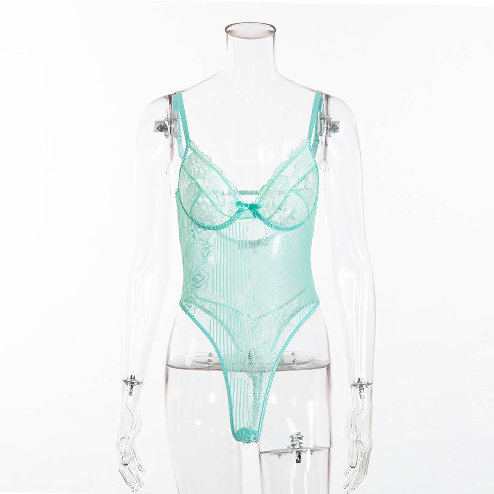 New second generation lace mesh stitching one-piece shapewear push-up women's one-piece