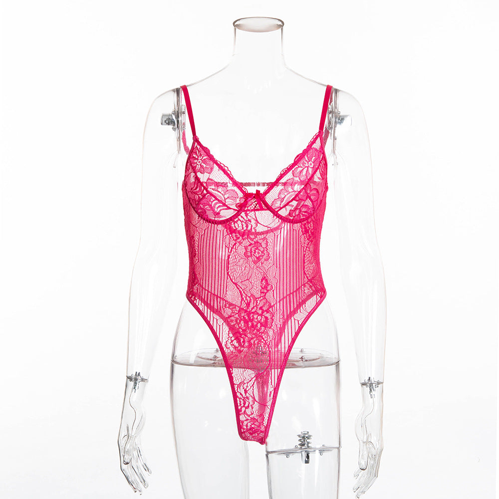 New second generation lace mesh stitching one-piece shapewear push-up women's one-piece